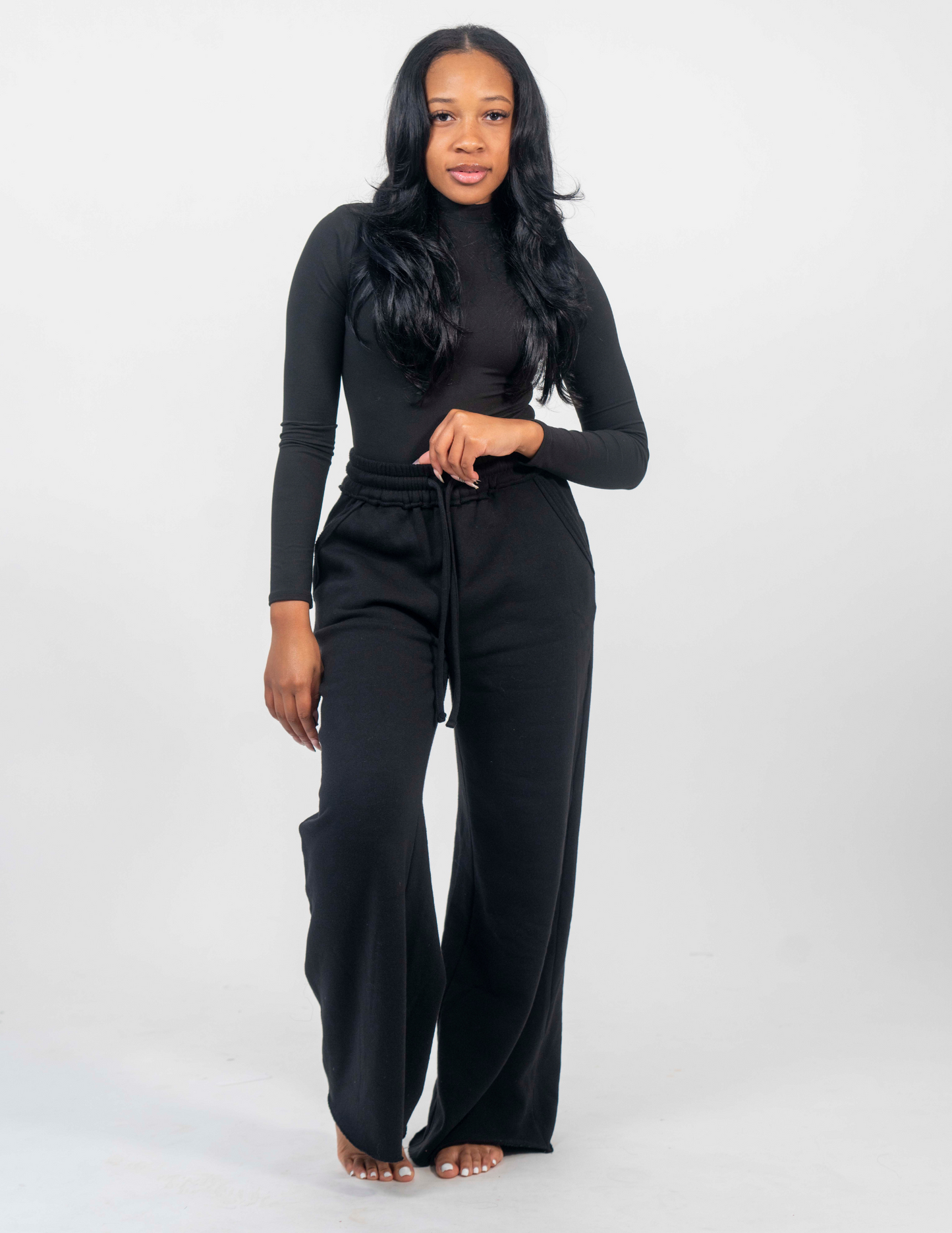 "Noir Luxe Lounge" Sweatpants